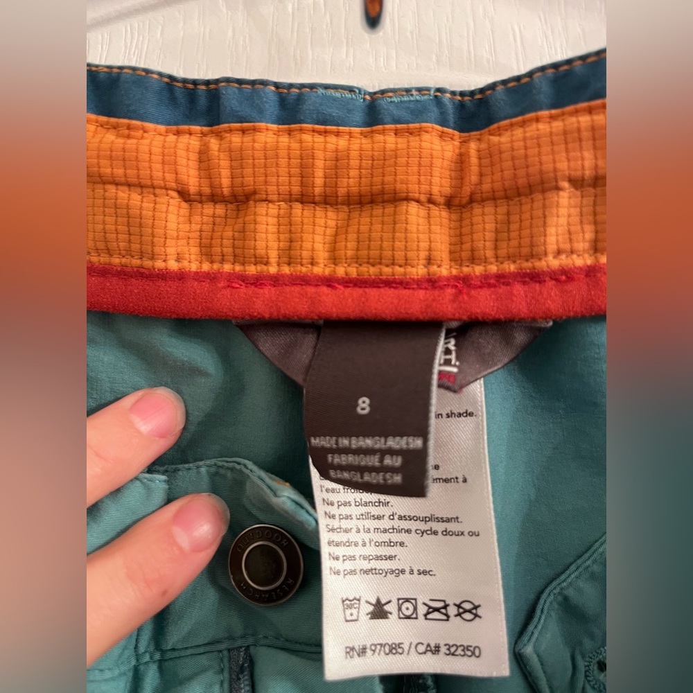 Size 8 sea glass colour Outdoor Research Quarry climbing pants - Picture 3 of 7